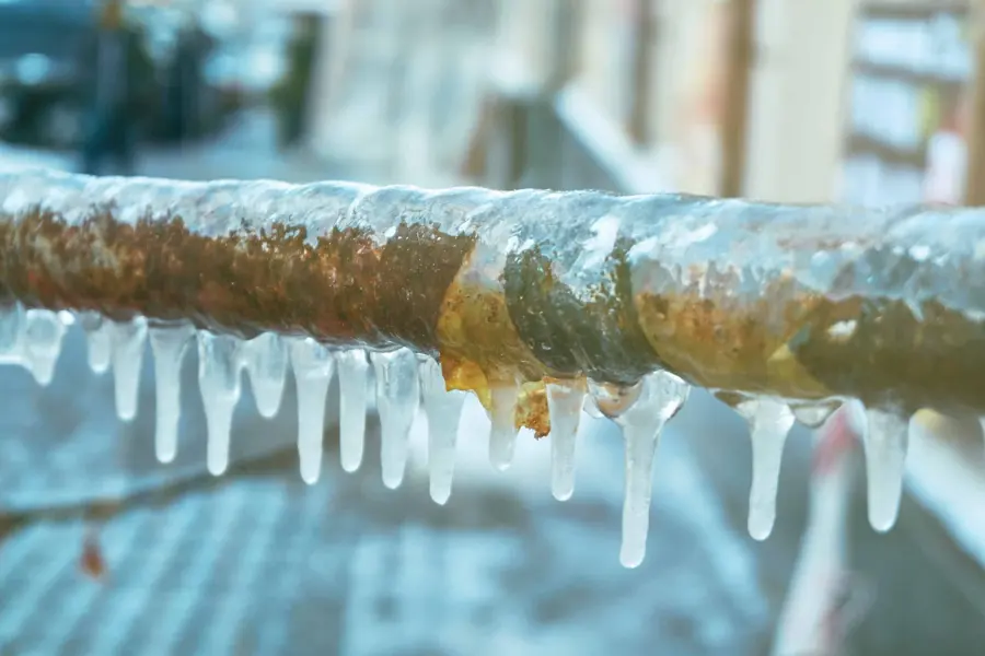 Frozen pipe split dried behind a Glenbrook wall in Stamford, CT