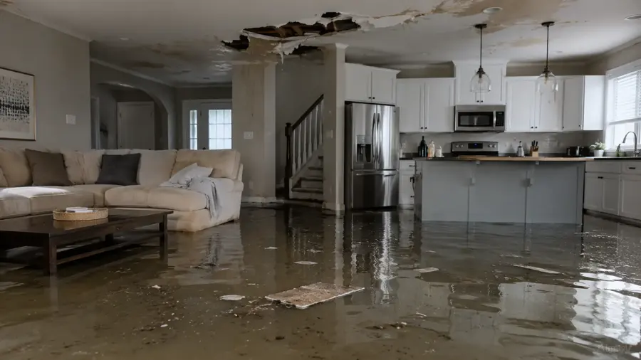 Flood damage cleanup in a Stamford, CT home